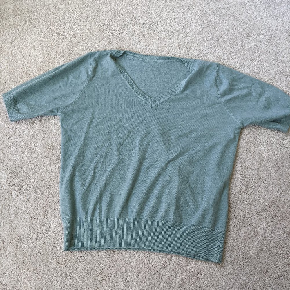 Soft short sleeve sweater